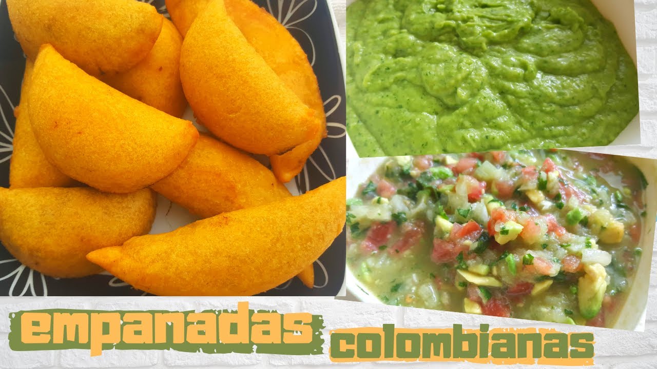 EMPANADAS COLOMBIANAS  DE CARNE CON GUACAMOLE Y PICADILLO