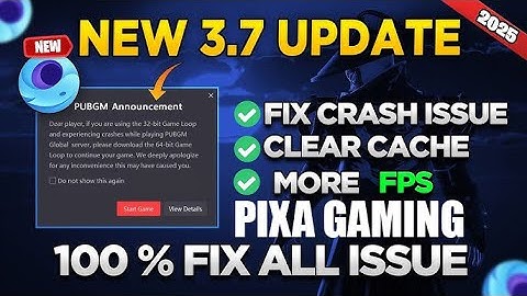 Fix PUBG CRASHES With New Gameloop 3.7 Update PUBG MOBILE