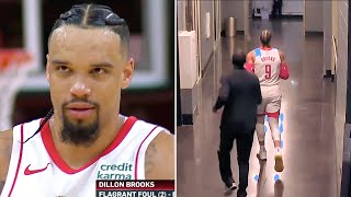 Dillon Brooks Ejected in His Rockets Preseason Debut