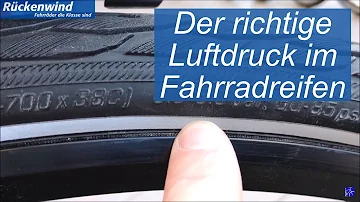 Wie viel bar muss auf ein Fahrradreifen?