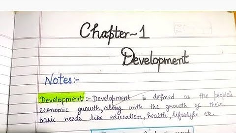 Development | Class 10th | Notes | Economics Chapter 1 | Smart Study | Topper notes