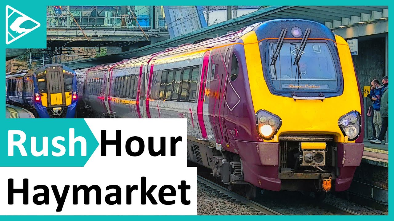 RUSH HOUR Trains at Haymarket 27/09/2021