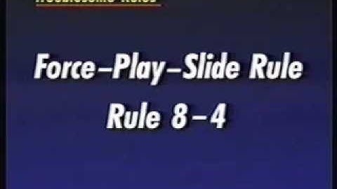 Force Play Slide Rule   Detailed Explaination