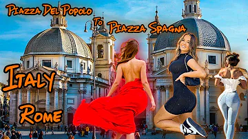 Italy Rome Walking Tour Piazza Del Popolo To Piazza Spagna #italy #rome #walkingtour #vertical