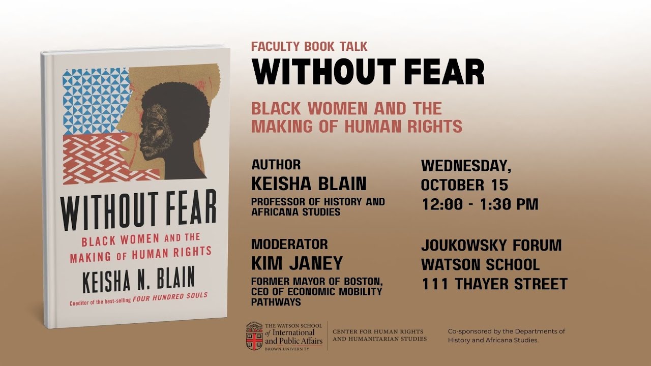Keisha Blain Book Talk “Without Fear Black Women and the