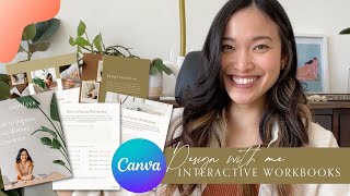 How to design a fillable PDF Workbook in Canva 2022 || Aesthetically & interactive Design Ideas