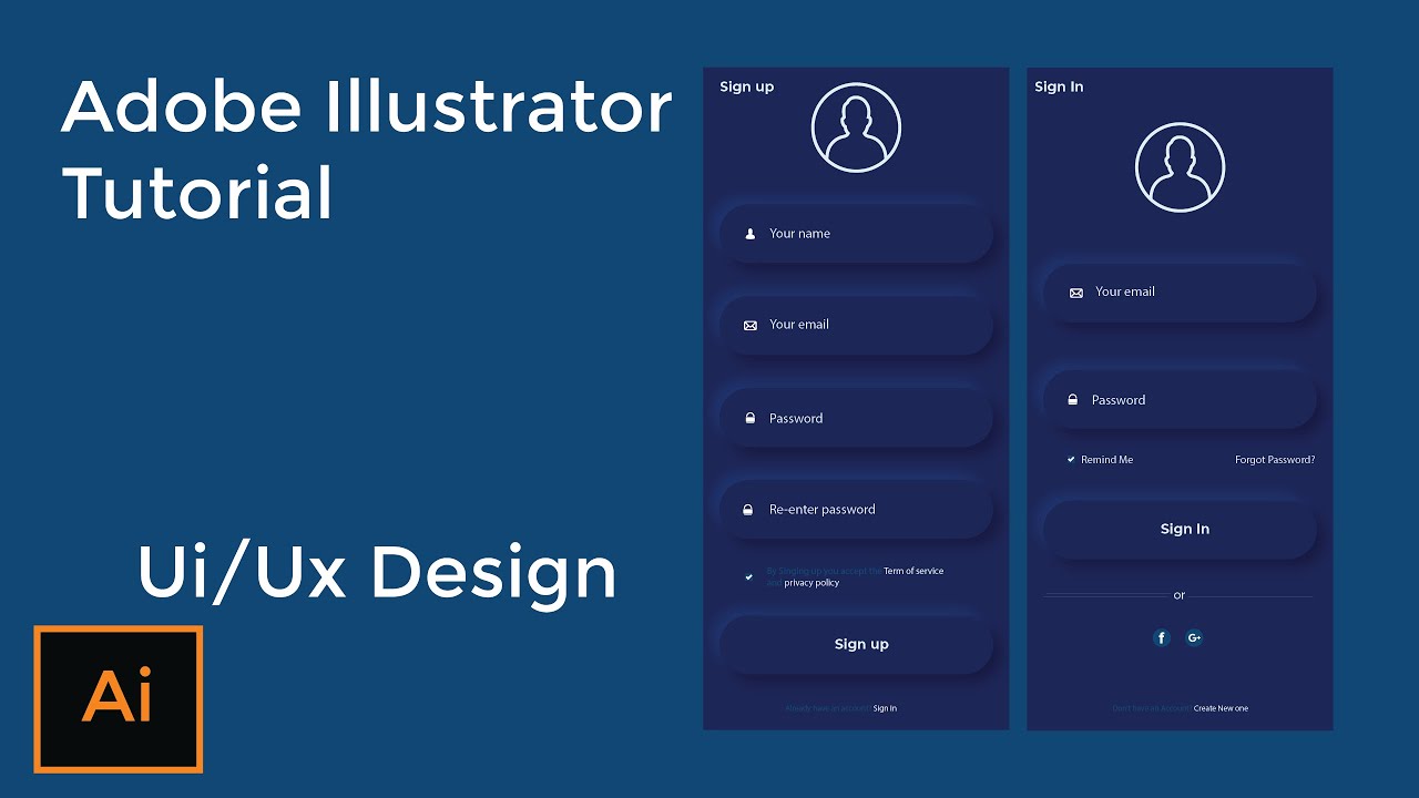 How to make Neumorphism ui ux design in Adobe illustrator 2020 - YouTube