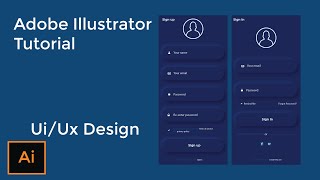 How to make Neumorphism ui ux design in Adobe illustrator 2020
