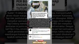 Jembatan Haki Endang Terancam Tutup, Ditutup Pemerintah😱 #news #breakingnews #kabarindonesiaterkini
