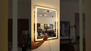 ESPELHO TOUCH LED #achadinhos #espelho #espelhodecorativo