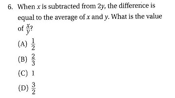 SAT Prep Problem Solving & Data Analysis 4-7 Data Using Statistics Q6
