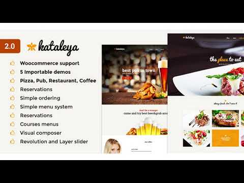Kataleya - Restaurant Pizza Coffee WordPress Theme | Themeforest Website Templates and Themes
