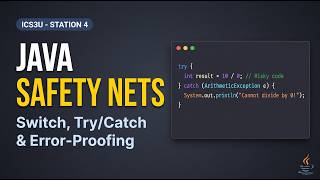 Java Menus & Safety Nets (Switch, Try-Catch Exception handling) | ICS3U Station 4