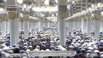 صلاة المغرب من المسجد النبوي الشريف بـالمدينة المنورة - تلاوة الشيخ د. عبدالله القرافي