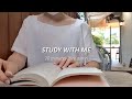 Study with me 20 min  cafe  seoul  read with me  fire asmr  real time