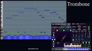 Flugelhorn, Trombone and Tuba – The VG Tender Brass Trio Virtual Instrument. VST, AU, Standalone app screenshot 3