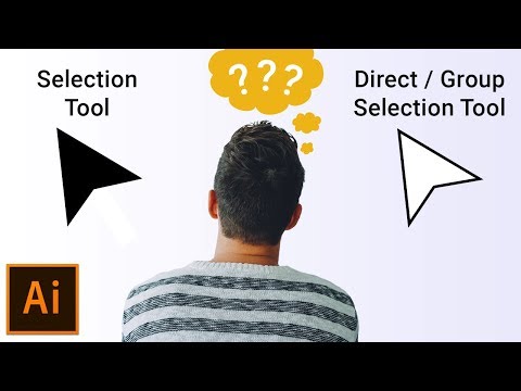 Selection Tool vs Direct/Group Selection Tool | Illustrator Tutorial for Beginners