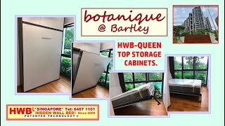 Hidden Wall Bed Hwb-Queen Botanique Bartley Top Storage Cabinets. Hwb Hub.hdb.bto.ec
