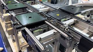 Automated Assembly Line by Vitrans roller chain pallet conveyor transfer system compare to bosch