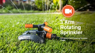 Flantor 360° Lawn Sprinkler ABS Base Premium QualityDurable Rotary Three Arm Water Sprinkler with a Pin on Stake 