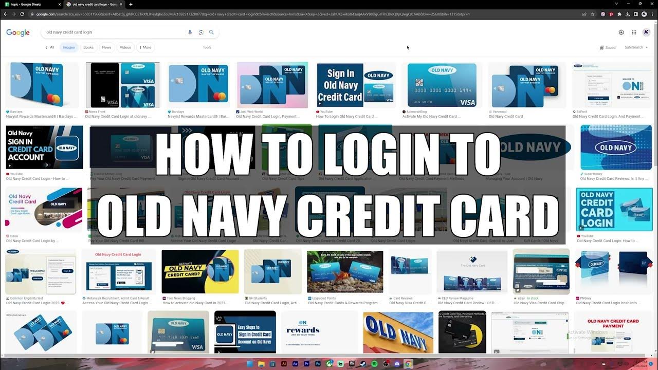 How To Login To Old Navy Credit Card (2023) Old Navy Credit Card Sign In YouTube