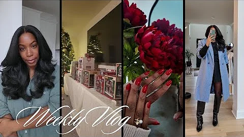 VLOG: Was it Worth It 😬 $35 NATURAL Wig, Try on Haul, Christmas Village Setup, Hang & Chat...etc