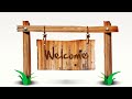 Animated Wooden Sign Board Design Slide in PowerPoint