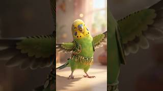 🦜💃 My Cute Budgie Does Belly Dance 😂❤️ | Funny Budgie Dance #shorts #dancing #budgie
