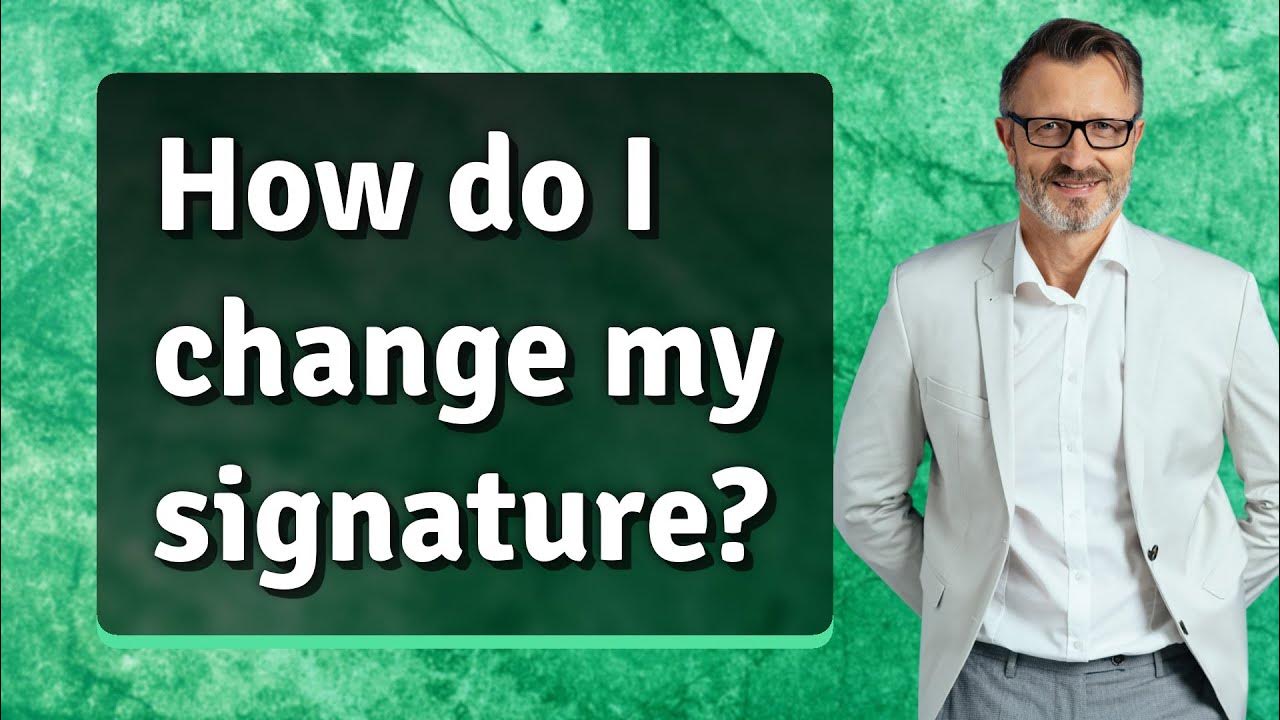How do i change my signature youtube