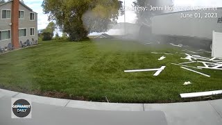 Semi crashing into homes in Garden City caught on video