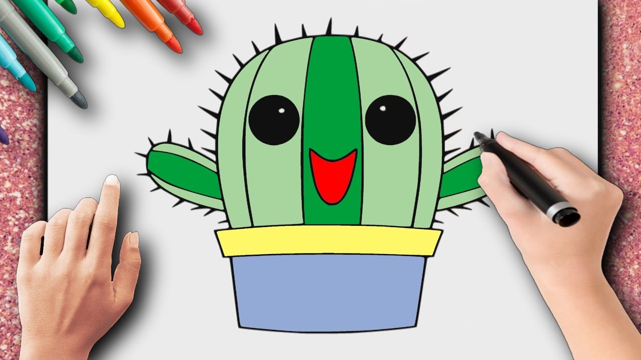 COMMENT DESSINER UN CACTUS ? FACILE, DESSINER UN PLAN ÉTAPE PAR ÉTAPE ...