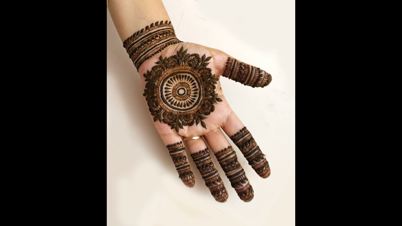 Mandala Mehndi Design For Front Hand Traditional Heena Mehndi