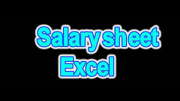 Salary Sheet 2020 Excel 2007 | Sir Ali Raza |