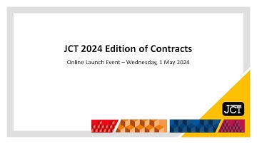 JCT 2024 Edition of Contracts Online Launch Event