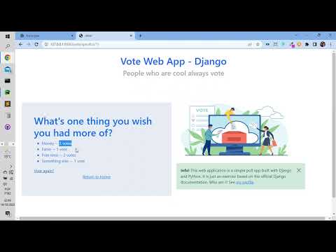 Django  Tutorial - Site de Votação Simples com Python.