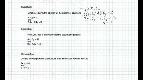 Free Test Prep Online: ACT Math Intermediate Algebra 2 Systems of Equations