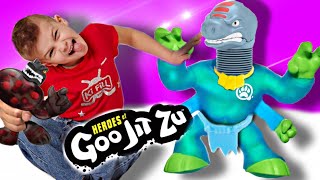 УНИЧТОЖАЕМ ПОДДЕЛКИ ГУДЖИТСУ Goo Jit Zu DINO и СТРЕЙТЧ // #KiFill boys