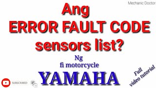 Ang mga ERROR FAULT CODE ng YAMAHA fi motorcycle?