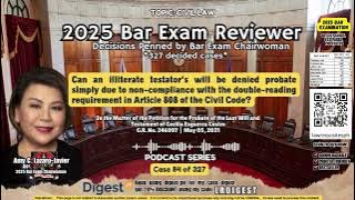 Last Will and Testament of Cecilia Esguerra Cosico📜 G.R. No. 246997 | 🗓️ May 05, 2021 case 84 of 327