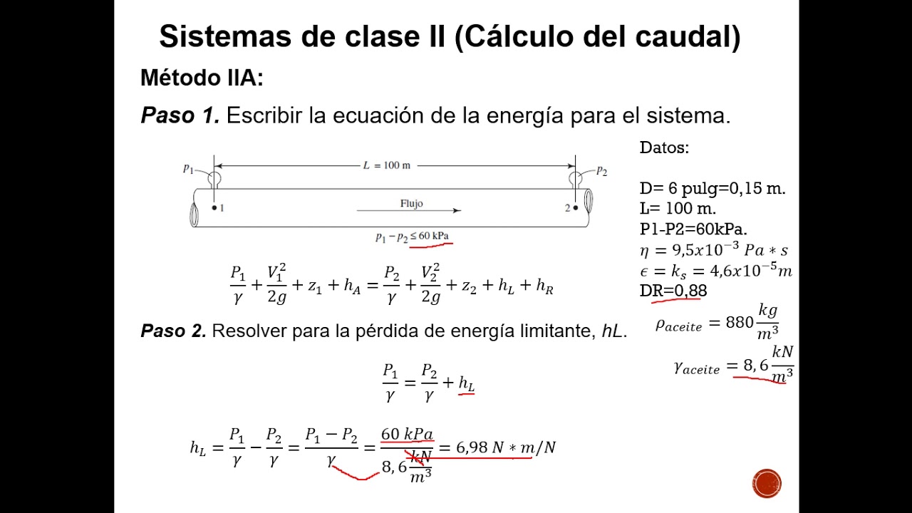 Tuberías en serie- Problemas clase IIA (Cálculo de caudal). - YouTube