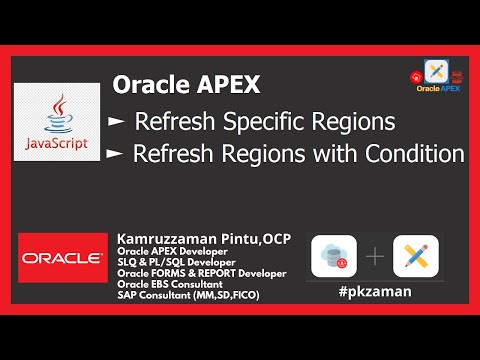 Refresh  Regions with Javascript | Oracle APEX 20.1