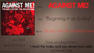 Video thumbnail of "Against Me! - Beginning in an Ending (synced lyrics)"
