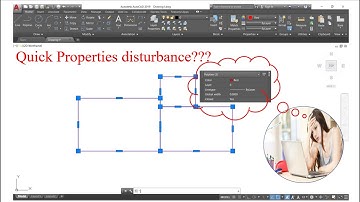 How to remove selection from Quick properties in AutoCAD