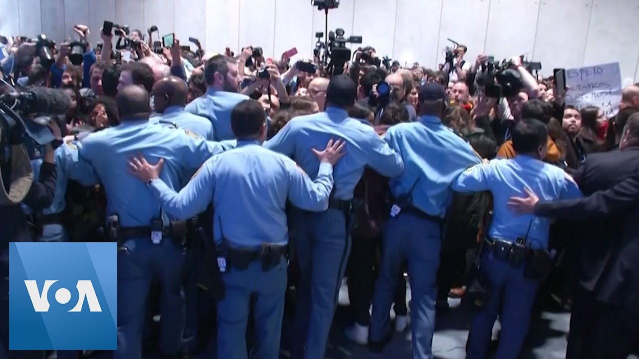 UN Police Clash With Climate Activists From COP25 After Protest