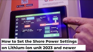 How to set the Shore Power settings on Lithium ion units 2023 an newer
