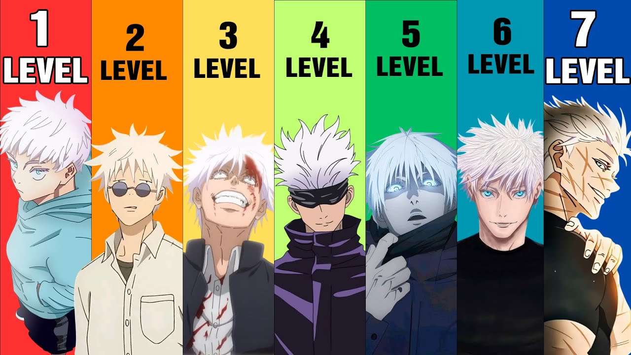 Gojo Max Level 7 Level of Gojo Forms in Jujutsu Kaisen - YouTube