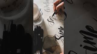 Thanks For The Request Hand Brush Lettering - Modern Calligraphy Art - How To