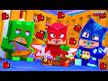 OS PJ MASKS MENINO GATO CORUJITA E LAGARTIXO VIRARAM BEBÊS NO MINECRAFT