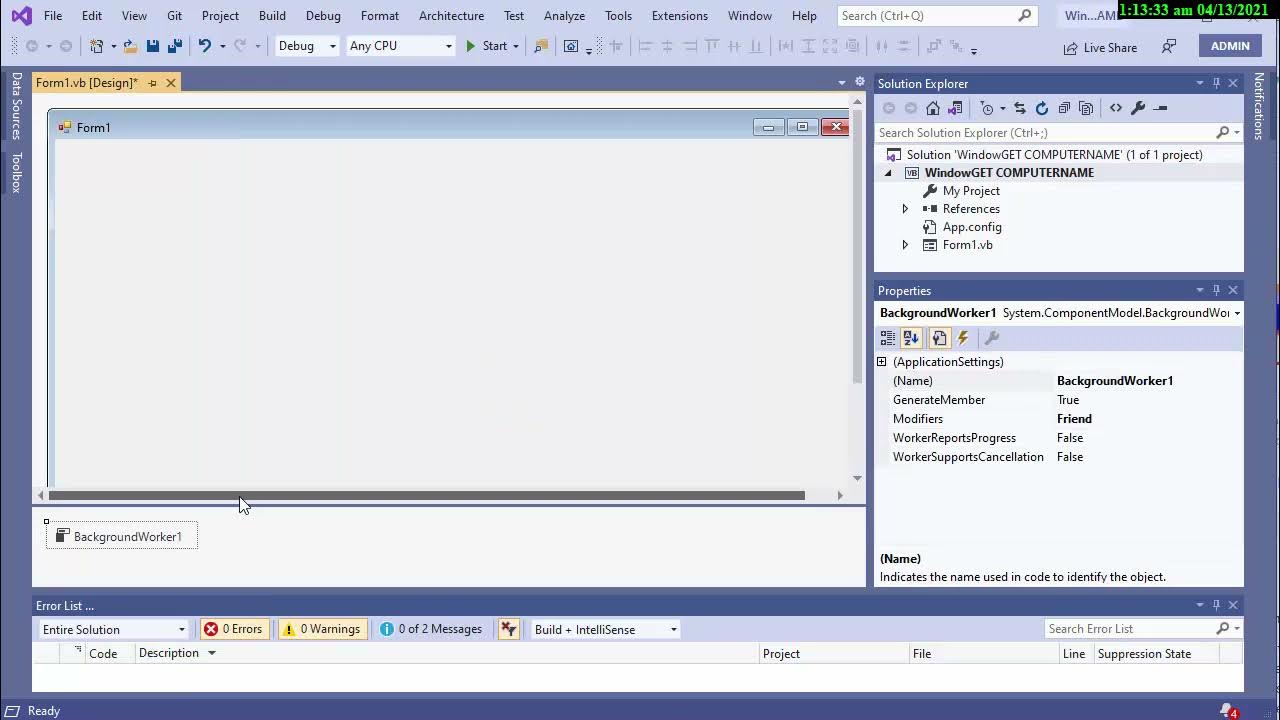  visual vb net get computer name youtube