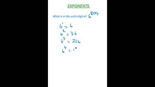 Exponents trick to find the power of any number Find the value of 6 804